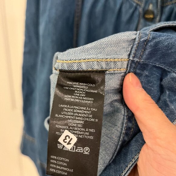 NWT  Anthropologie Pilcro Pleated Basque-Waist Denim Midi Skirt Size 10P Petite - Picture 12 of 12